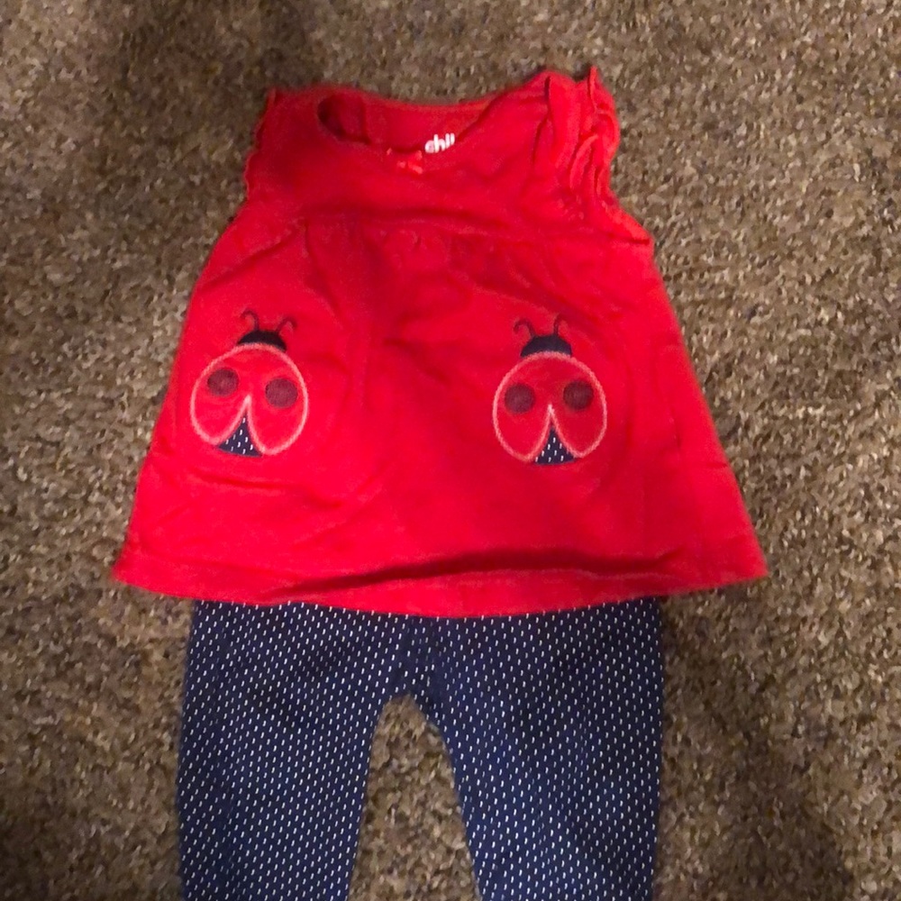 2 piece lady bug outfit